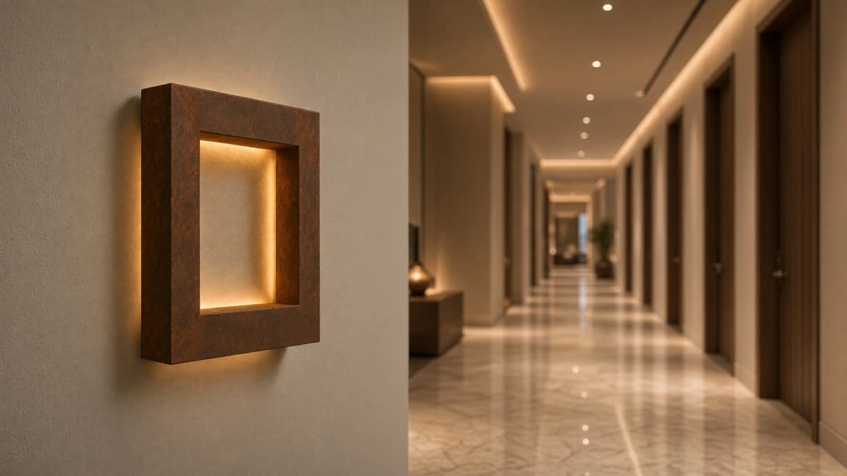 Aura Corten Wall Light