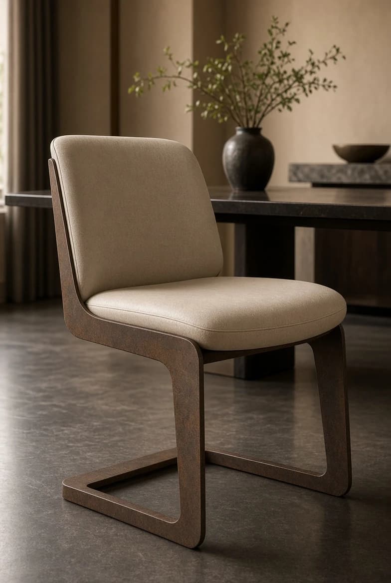 Sedia Eurydice Corten