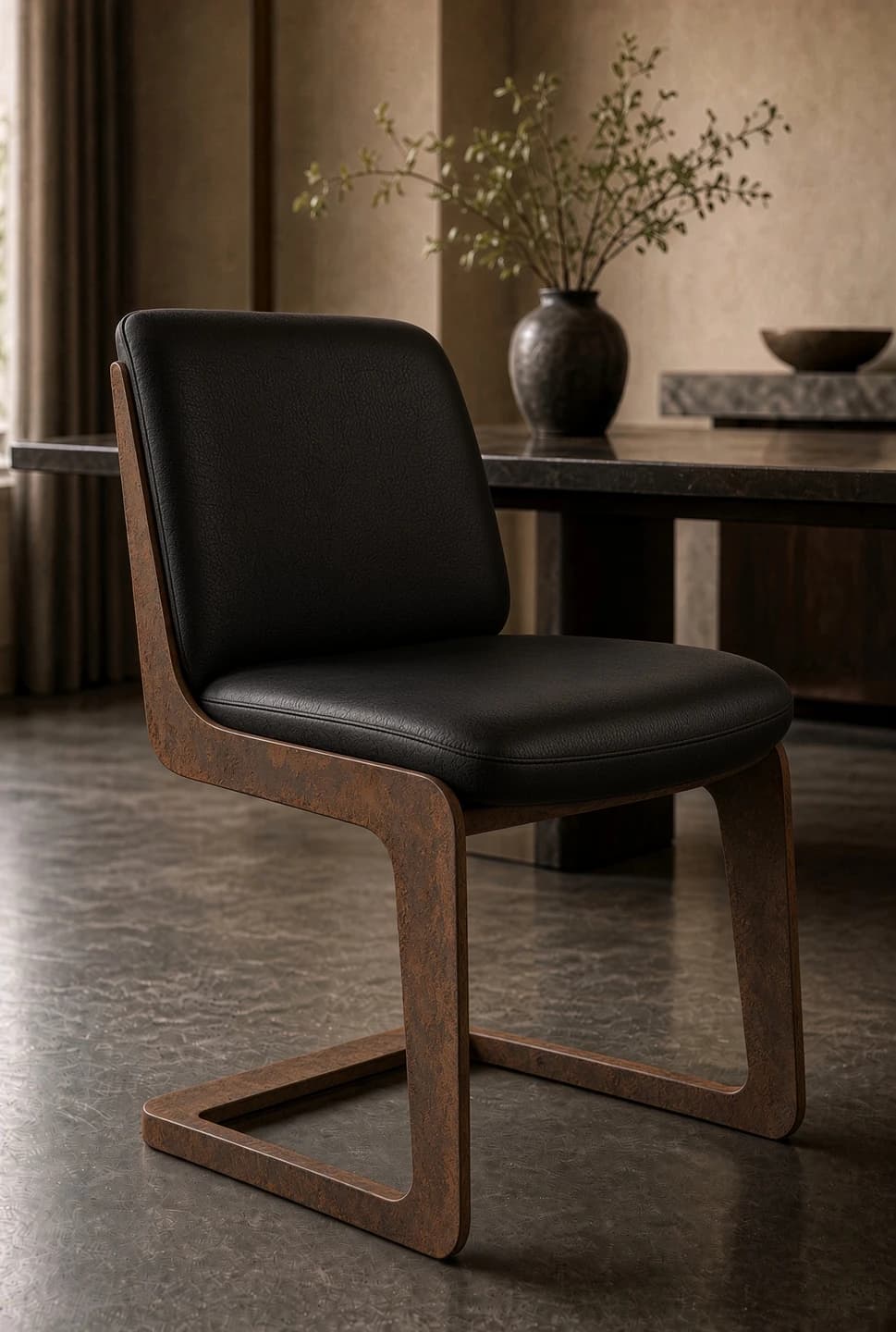 Sedia Eurydice Corten