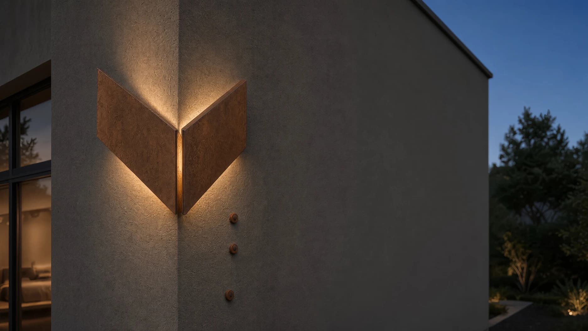 Dièdre Corten Corner Wall Light