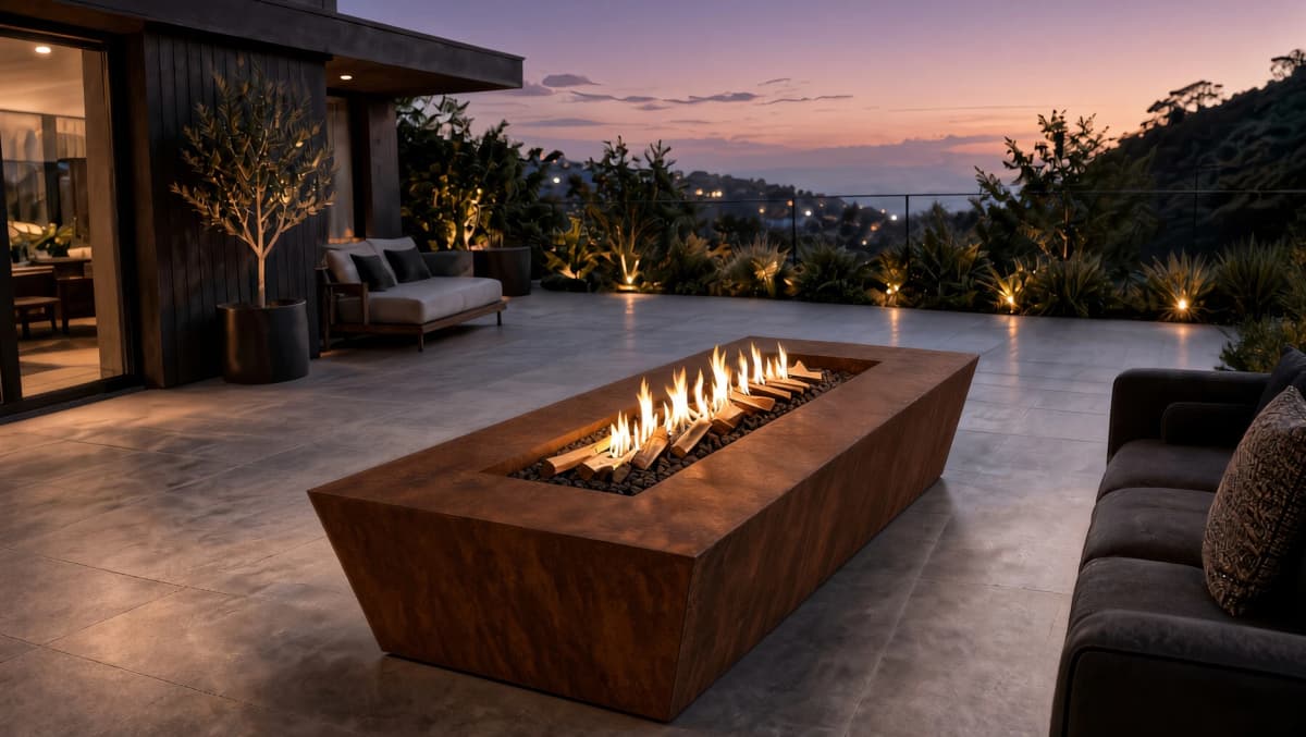 Feuertisch Etna Corten