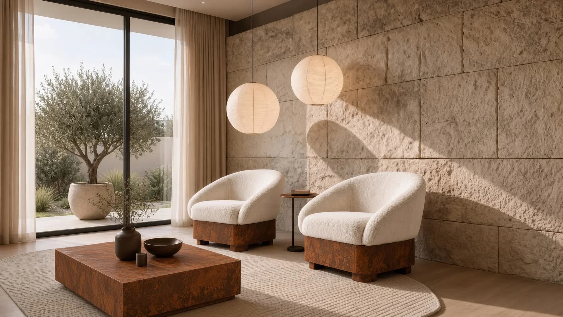 مقعد بذراعين Hestia Corten