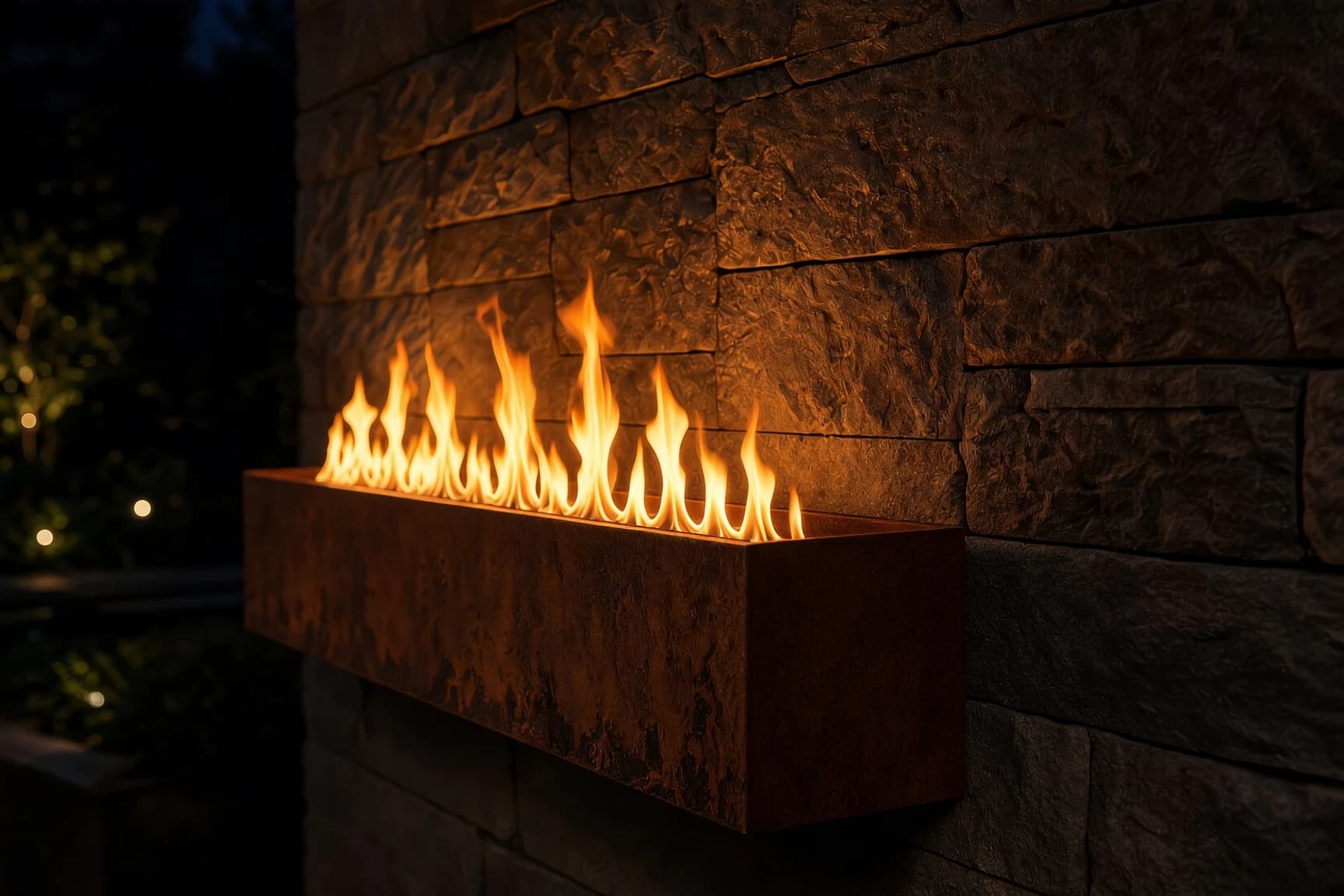 Wandfeuerstelle Ignis Corten