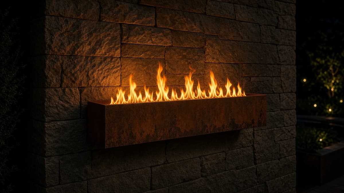 Wandfeuerstelle Ignis Corten
