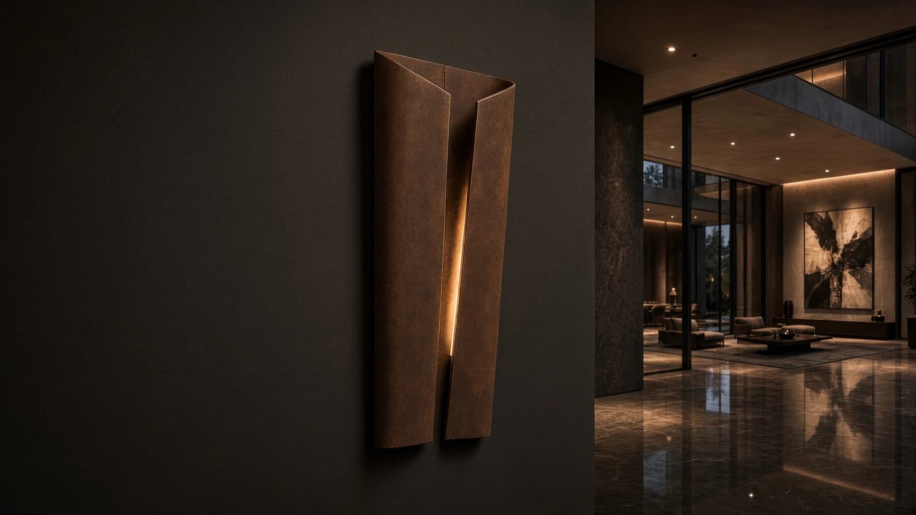 Nérite Corten Wall Light