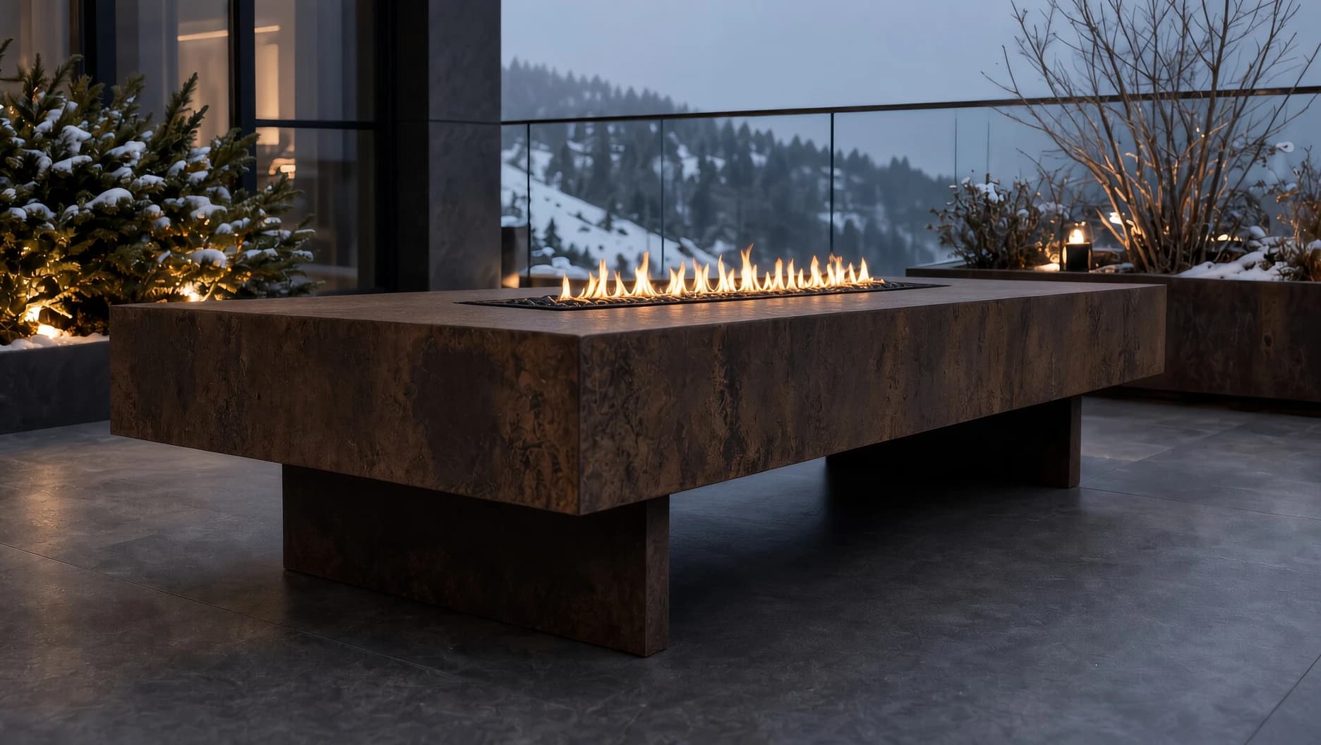 Feuertisch Pyrros Corten