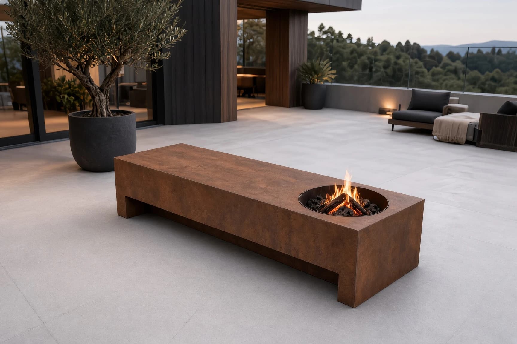 Feuertisch Taranis Corten