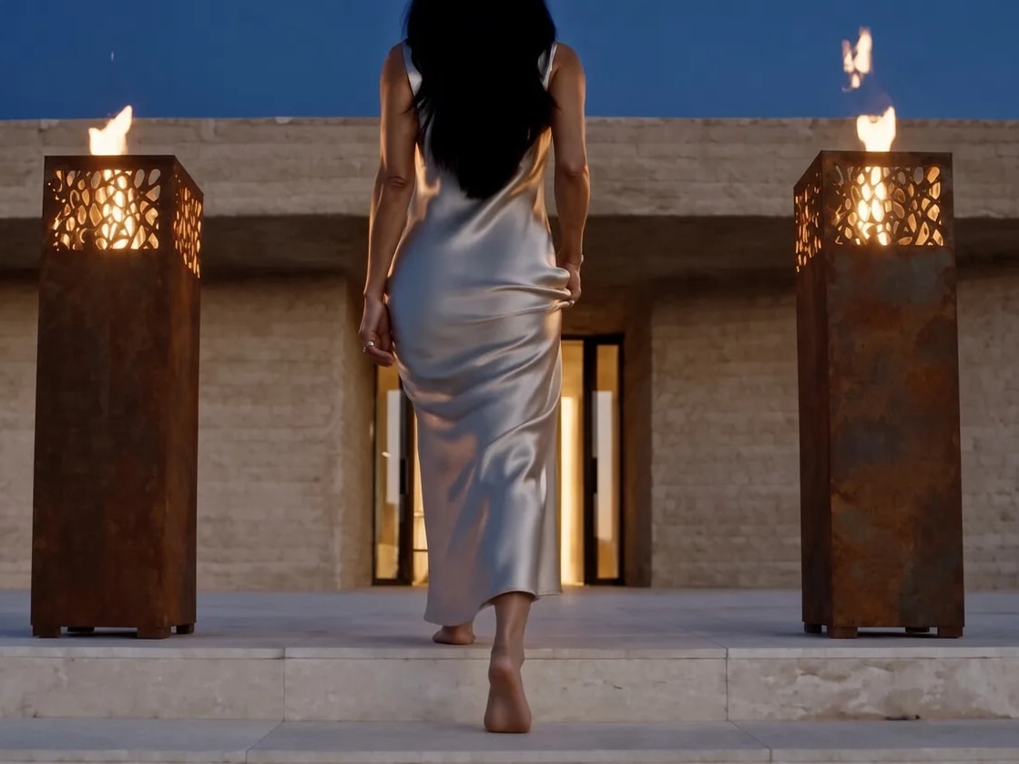 Vesper · Vesper Lanterna in acciaio Corten, finitura
