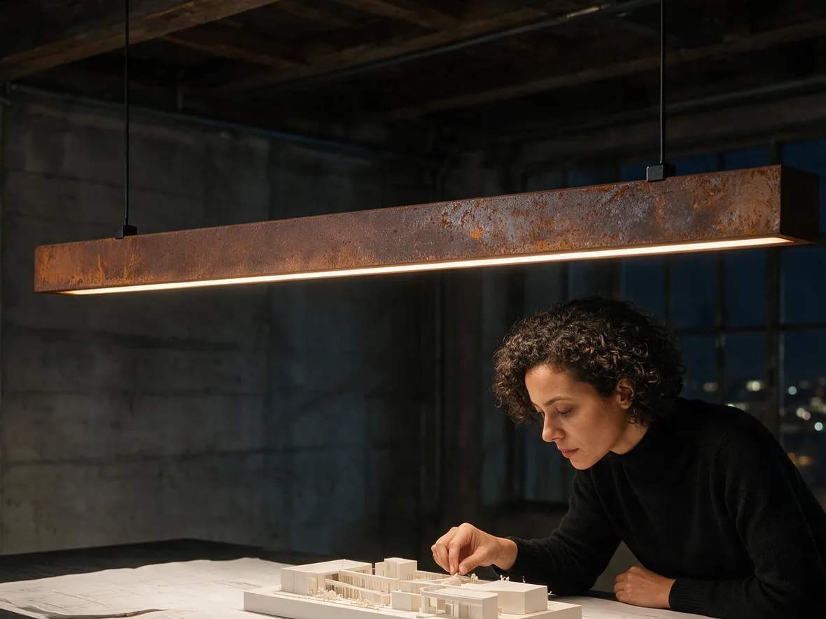 Lyra · Lyra Corten steel pendant light, finish