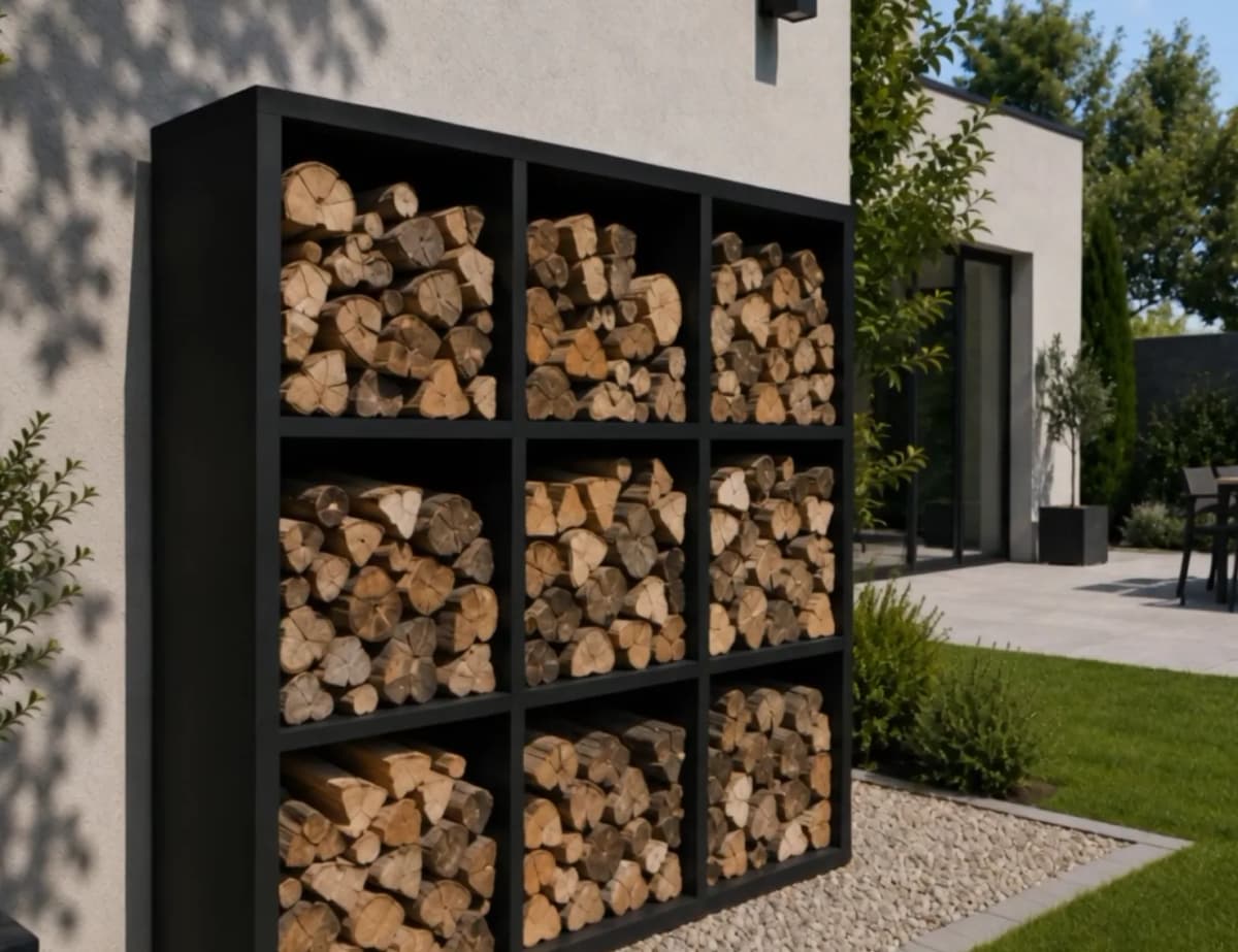 9-Compartment Aluminum Log Holder