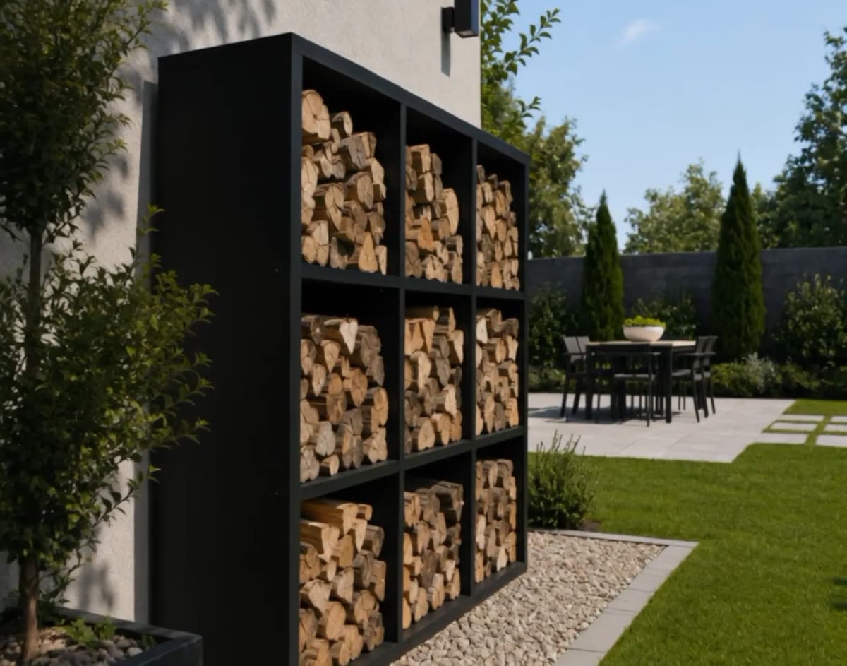 9-Compartment Aluminum Log Holder