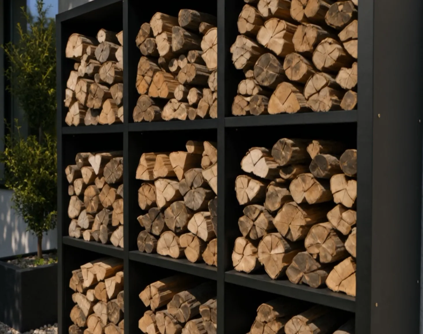 9-Compartment Log Holder, finish