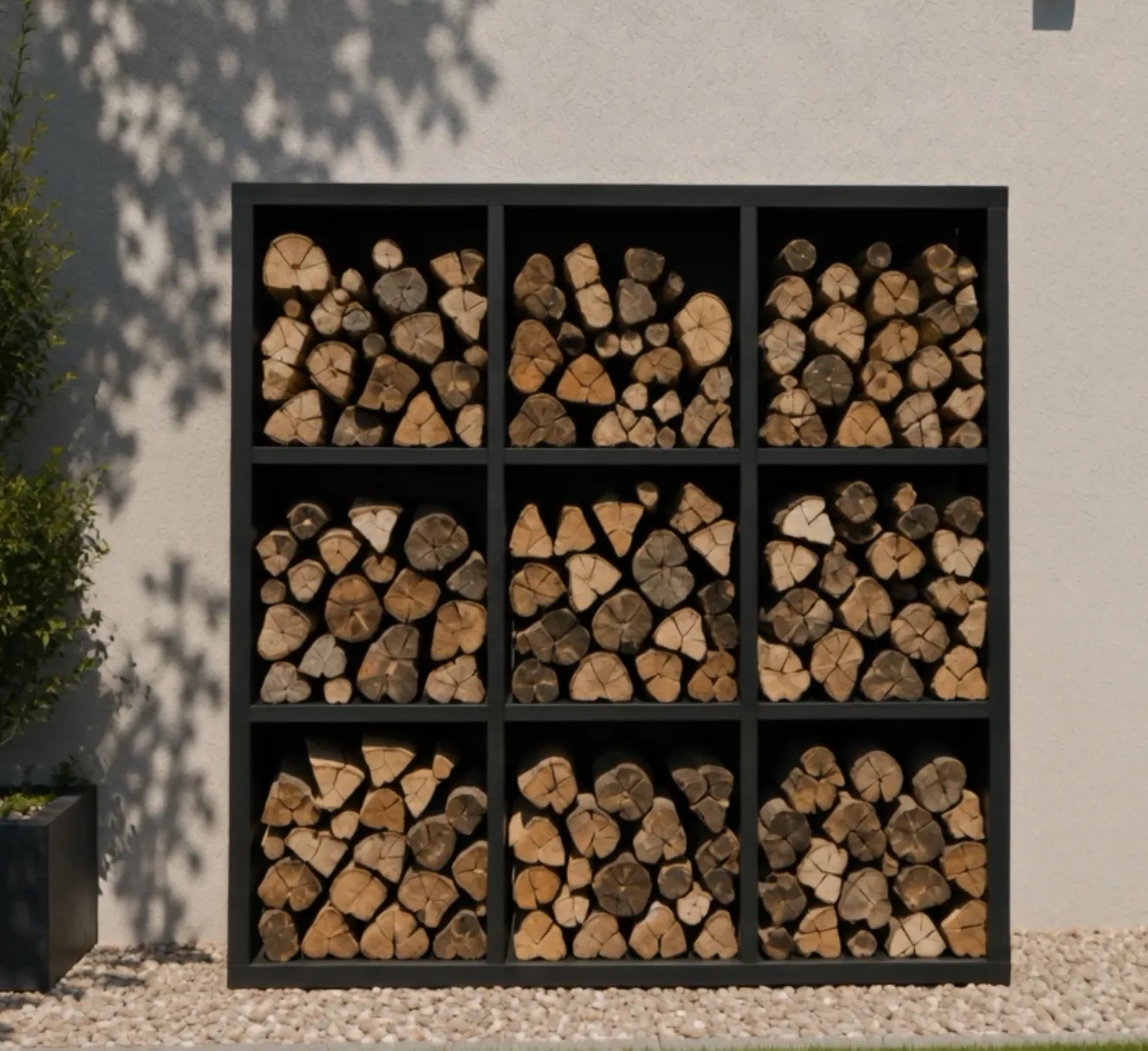 9-Compartment Log Holder, in context