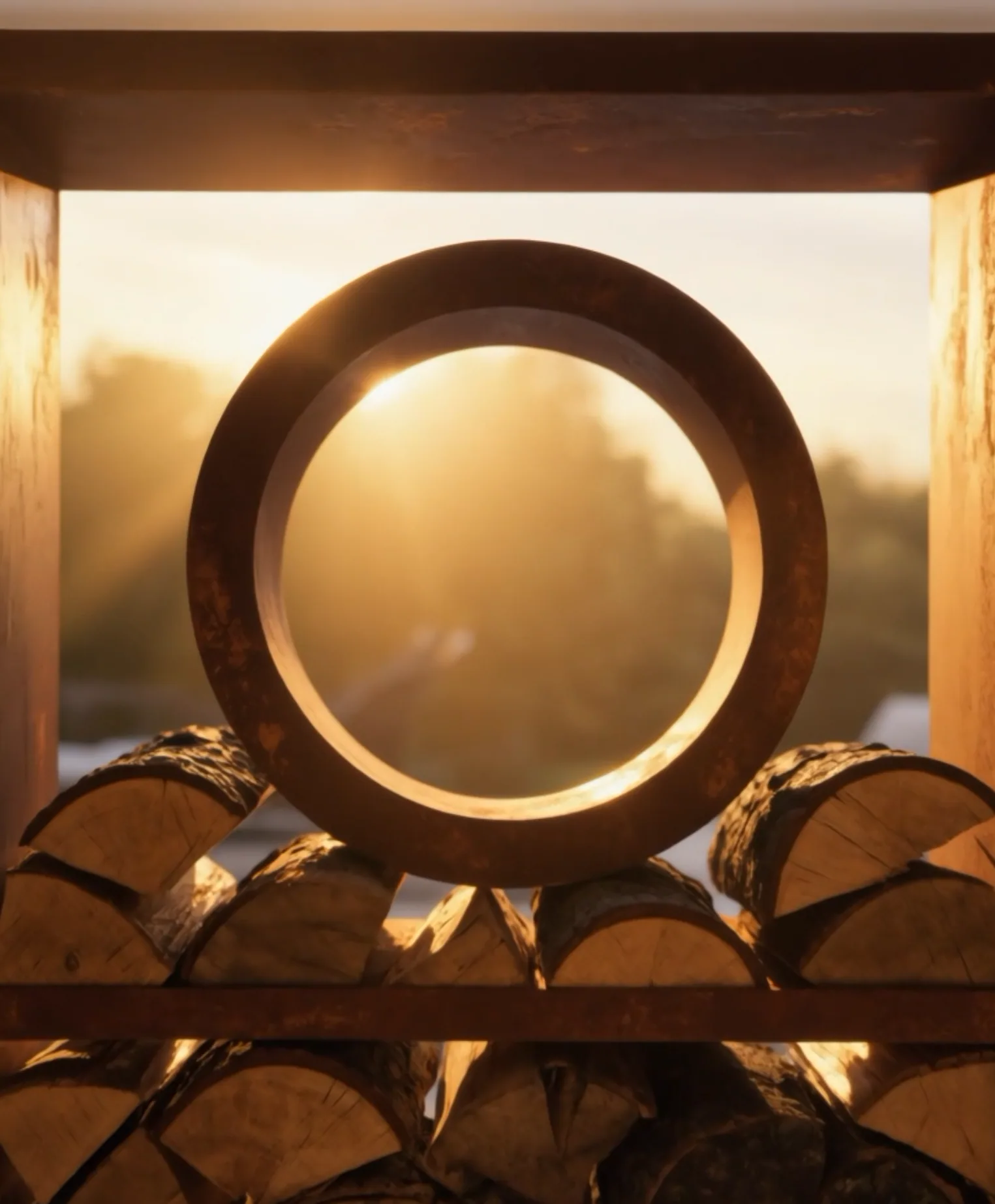 Finestra rotonda Circulu Corten