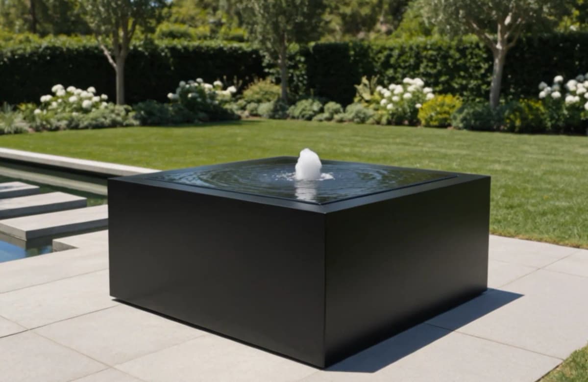 Fontana quadrata Alban in alluminio