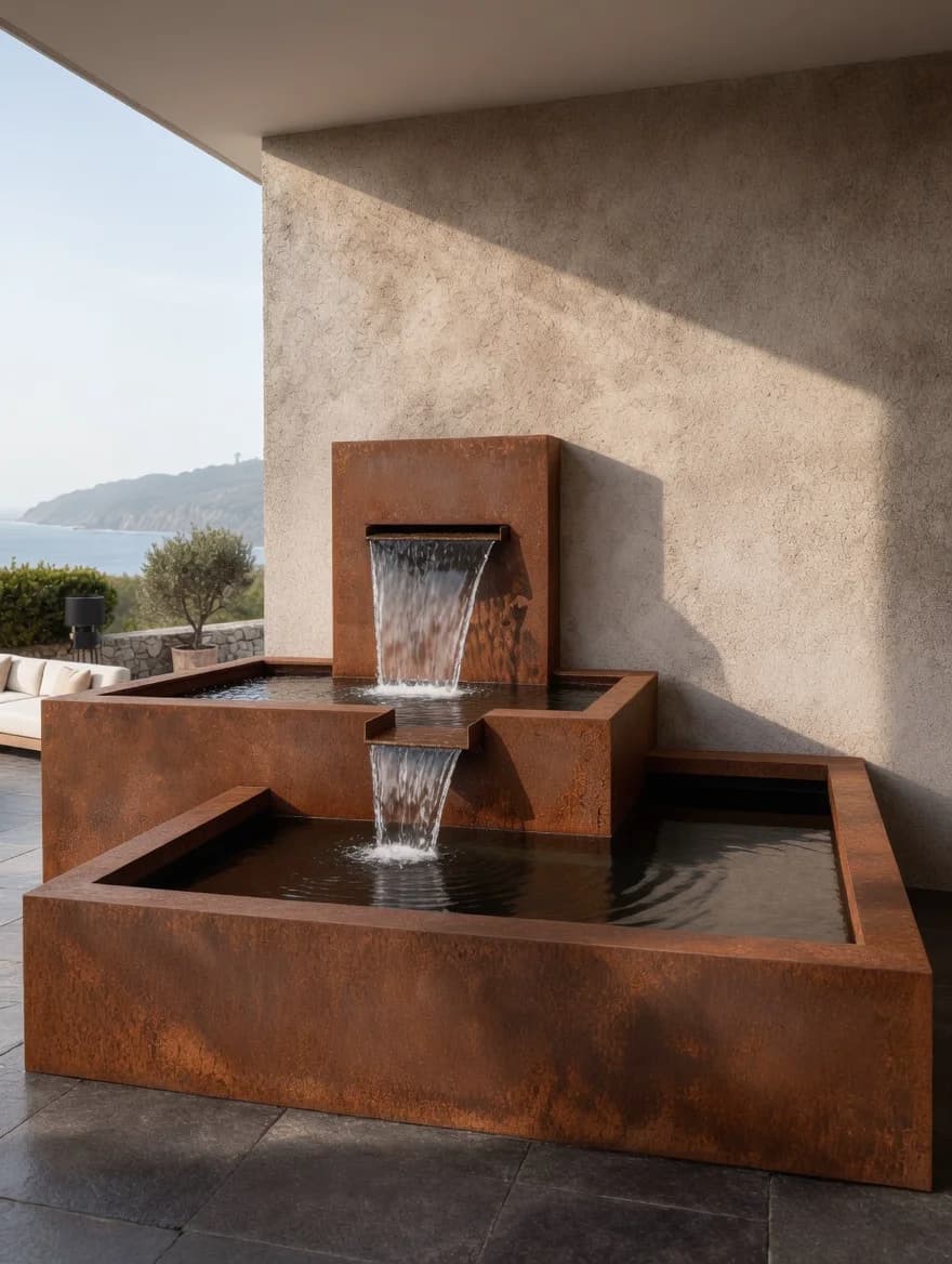 Nereida Corten Waterfall Fountain