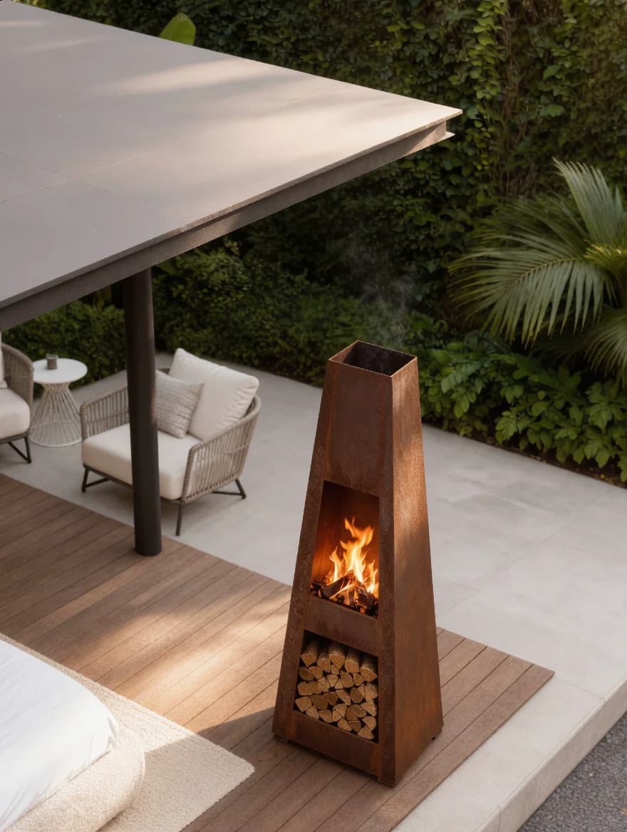 Cheminée Prométhée Corten