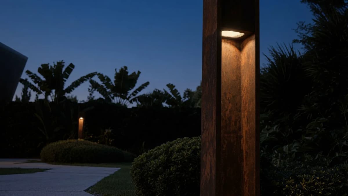 Palo luminoso Luminus Corten