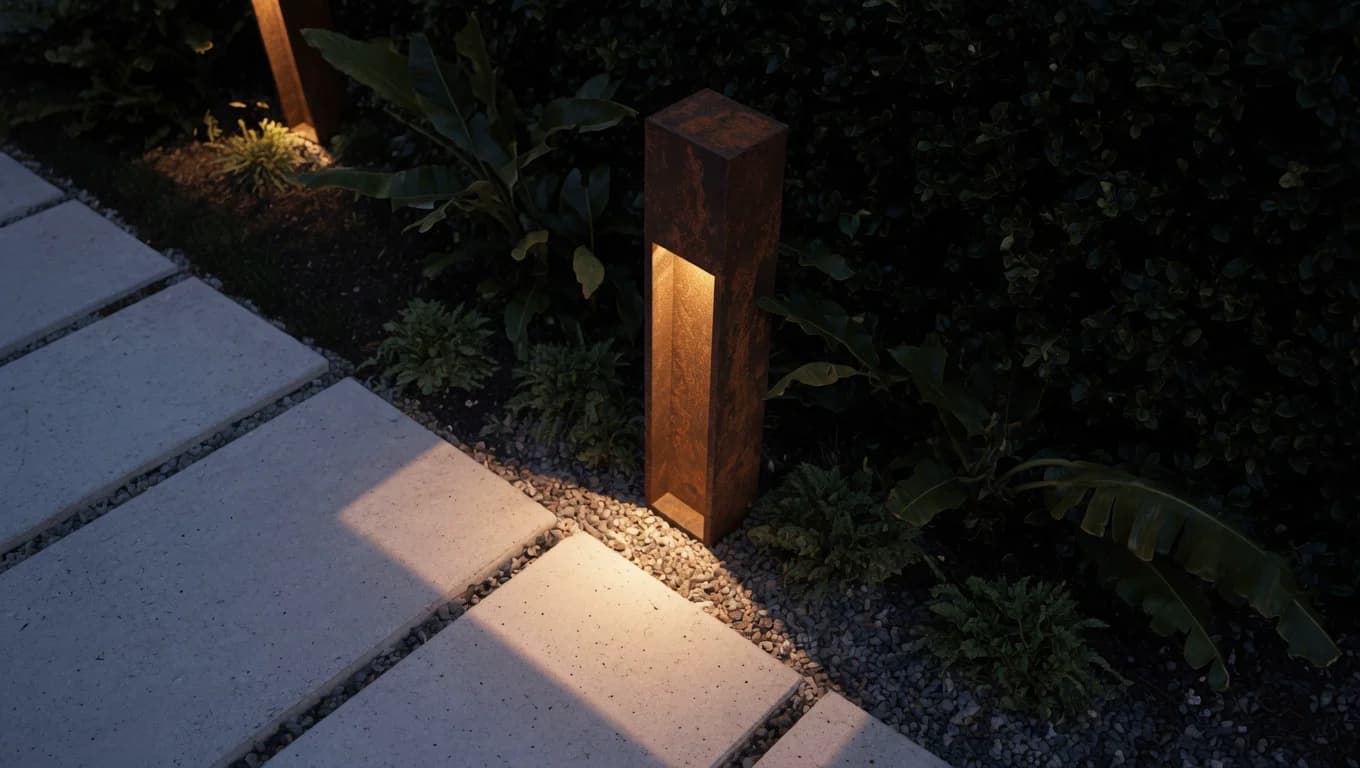 Palo luminoso Luminus Corten