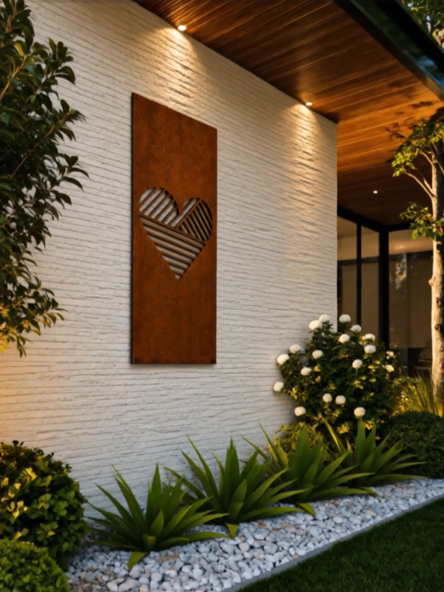 Parete decorativa Borée in Corten