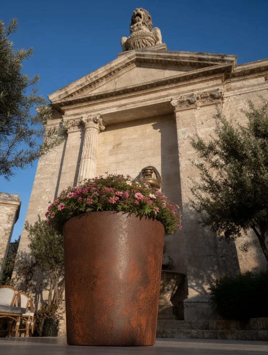 Vaso rotondo sottile Clio Corten