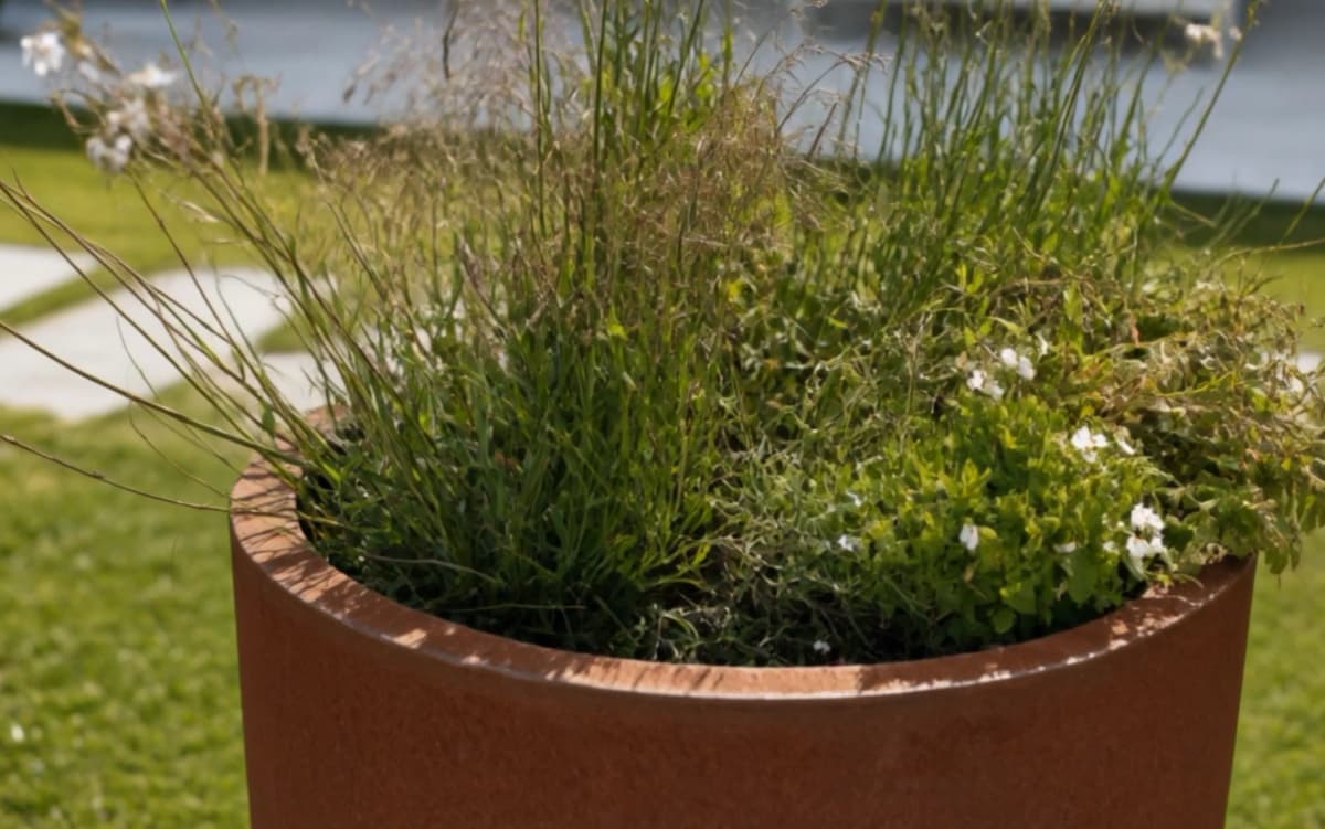 Pot rond Callisto Corten