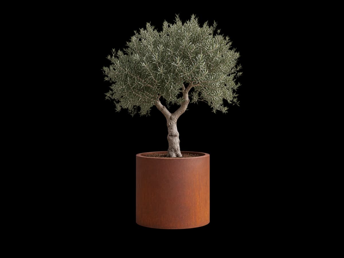 Pot rond Callisto Corten
