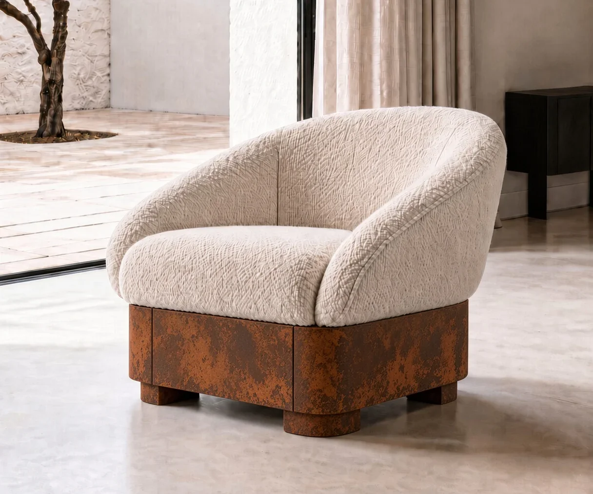 مقعد بذراعين Hestia Corten